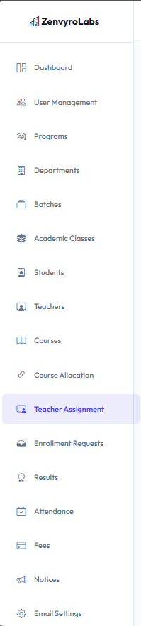 Admin Portal Features